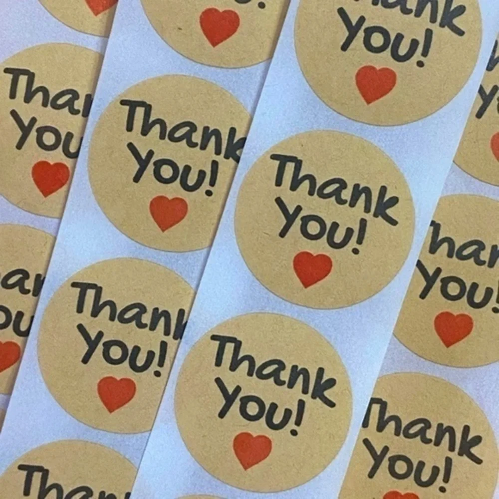 40 Small Thank You Stickers! (Quarter Size)